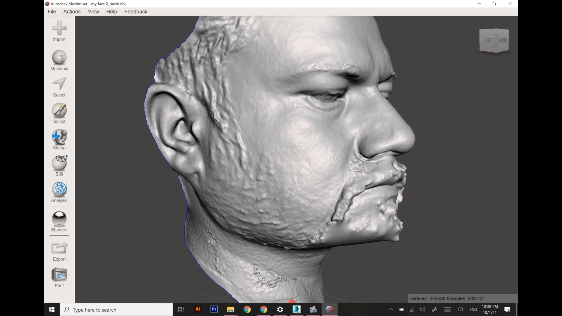 Design swimming goggles with POP 3D Scanner