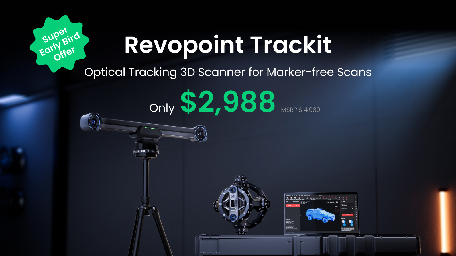 Revopoint Trackit Now on Kickstarter: Marker-free 3D Scans Within Everyone's Reach!