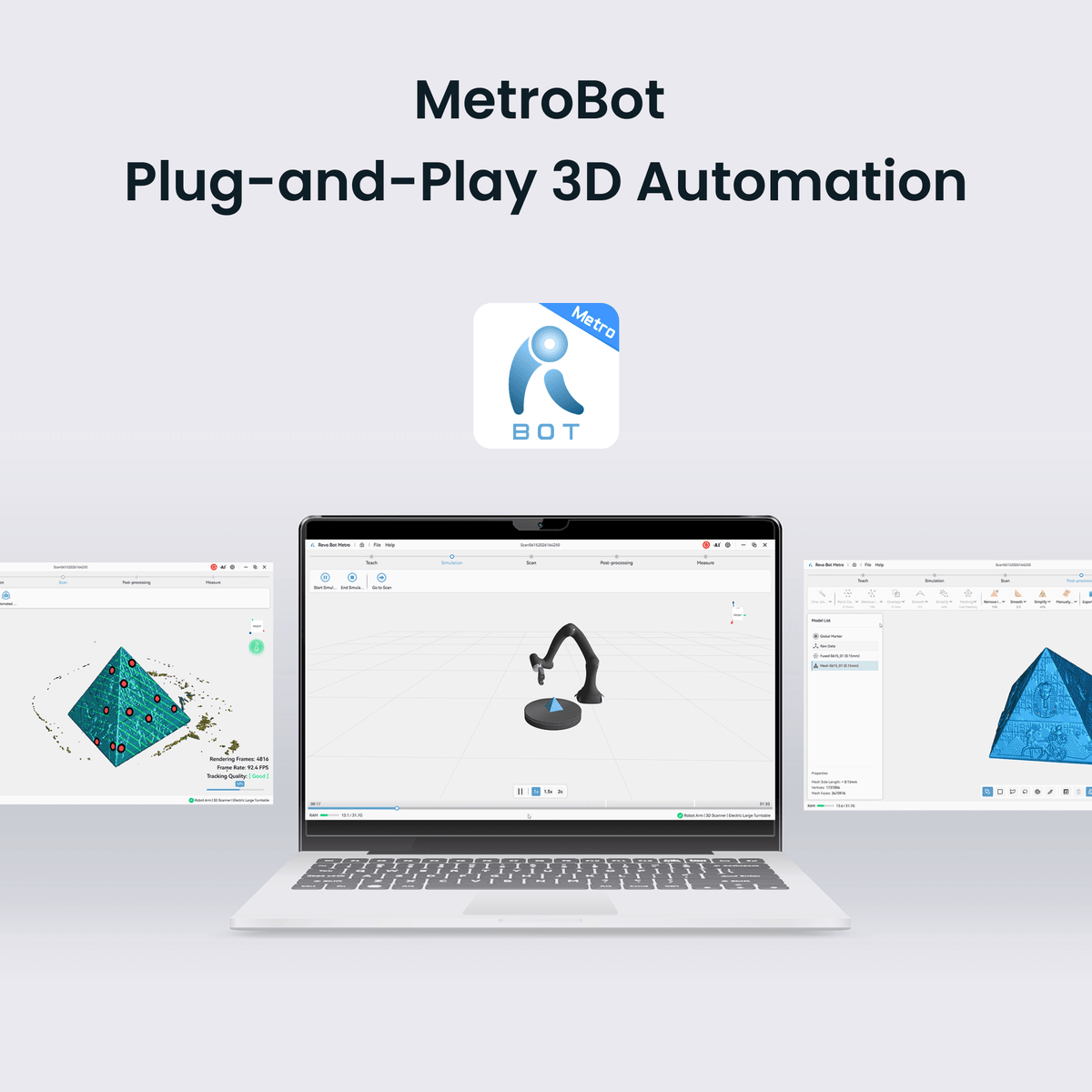 Metrohub 09YU: Robotic Blue Laser 3D Scanning System for High-Precision Scanning & Measurement