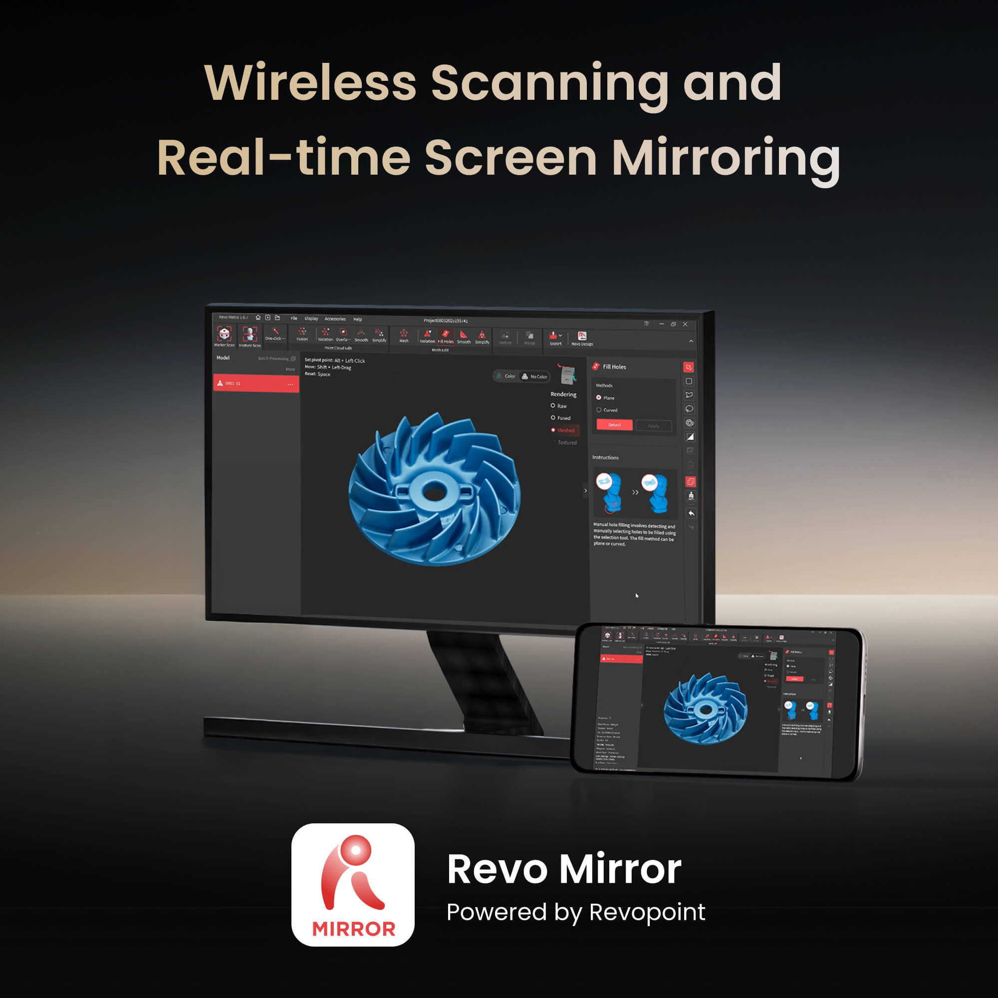 Revopoint MetroY Ultra: High-Performance Wireless 3D Scanner for Small to Medium Workpieces