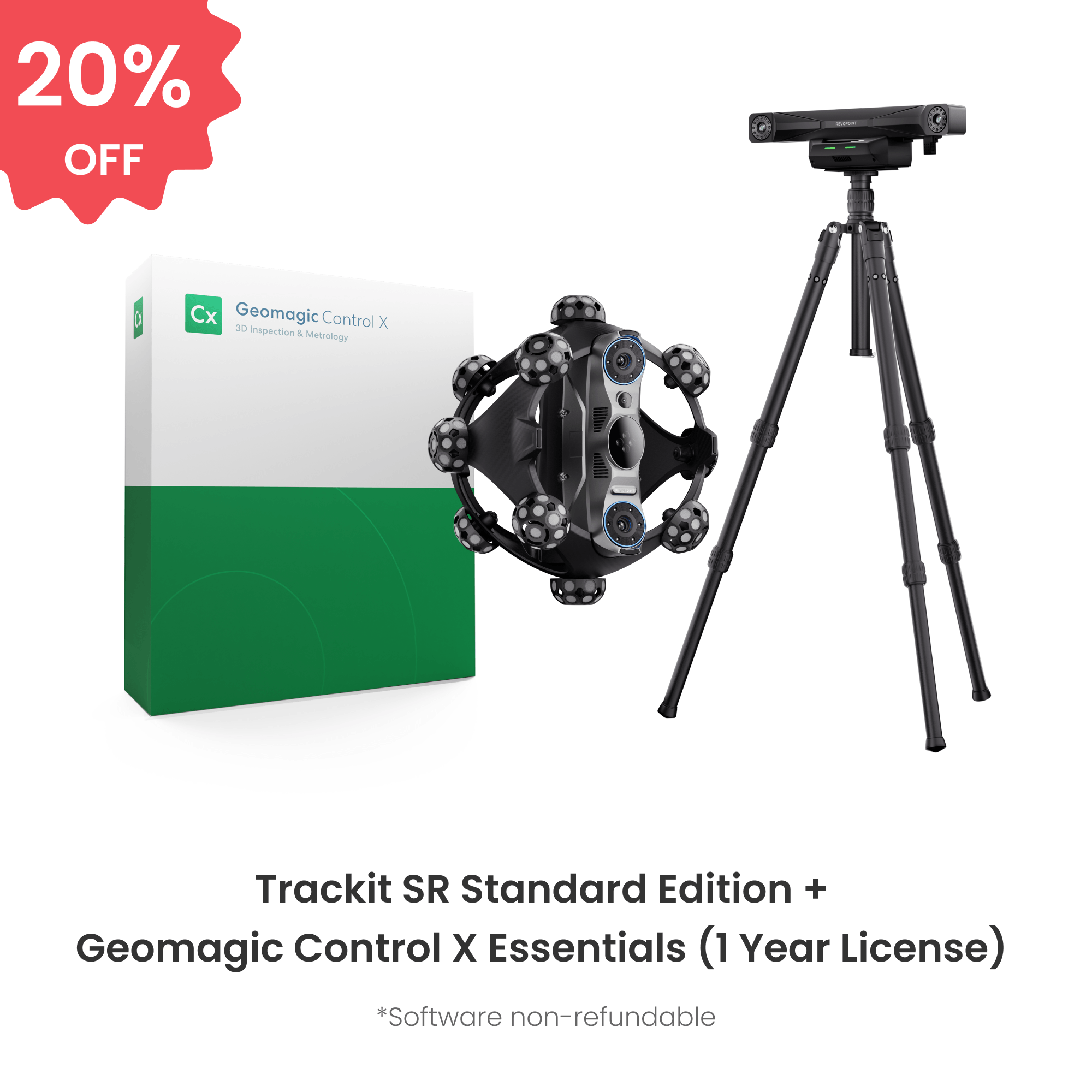 Revopoint Trackit SR: Wireless Optical Tracking 3D Scanner for Marker-free Scans
