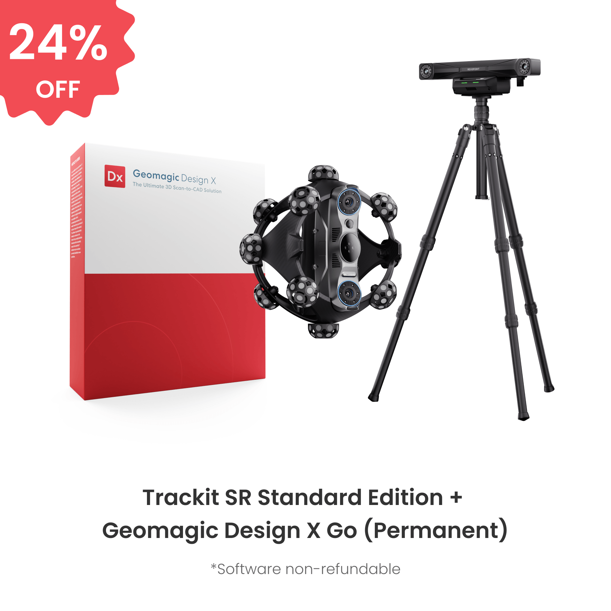 Revopoint Trackit SR: Wireless Optical Tracking 3D Scanner for Marker-free Scans
