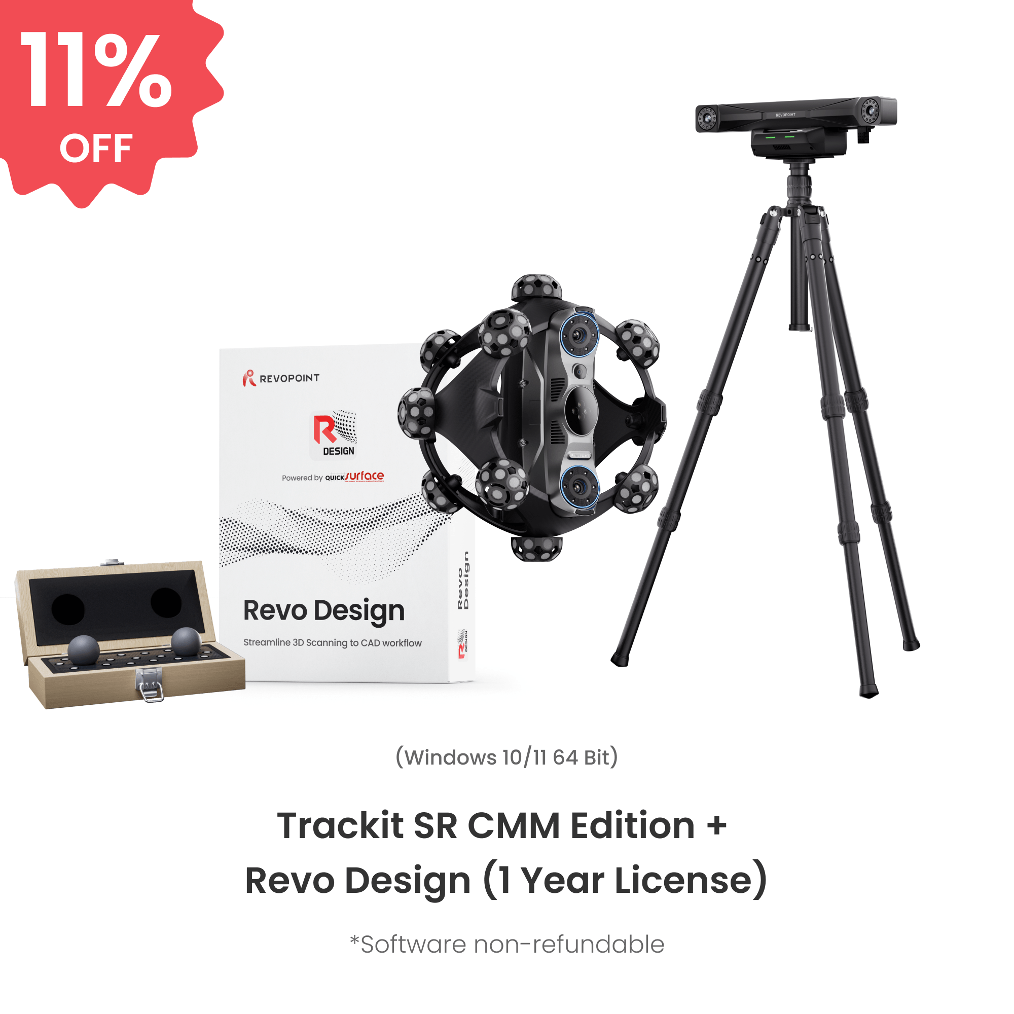 Revopoint Trackit SR: Wireless Optical Tracking 3D Scanner for Marker-free Scans