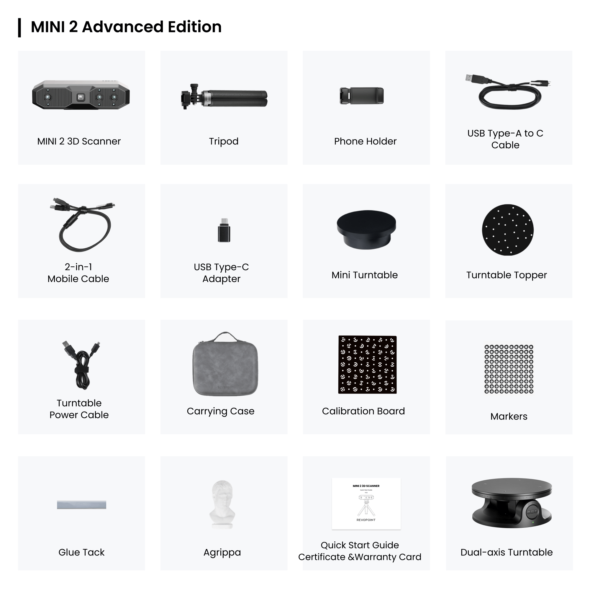 MINI 2 Scanner 3D: Lumière Bleue丨Précision de 0,02 mm