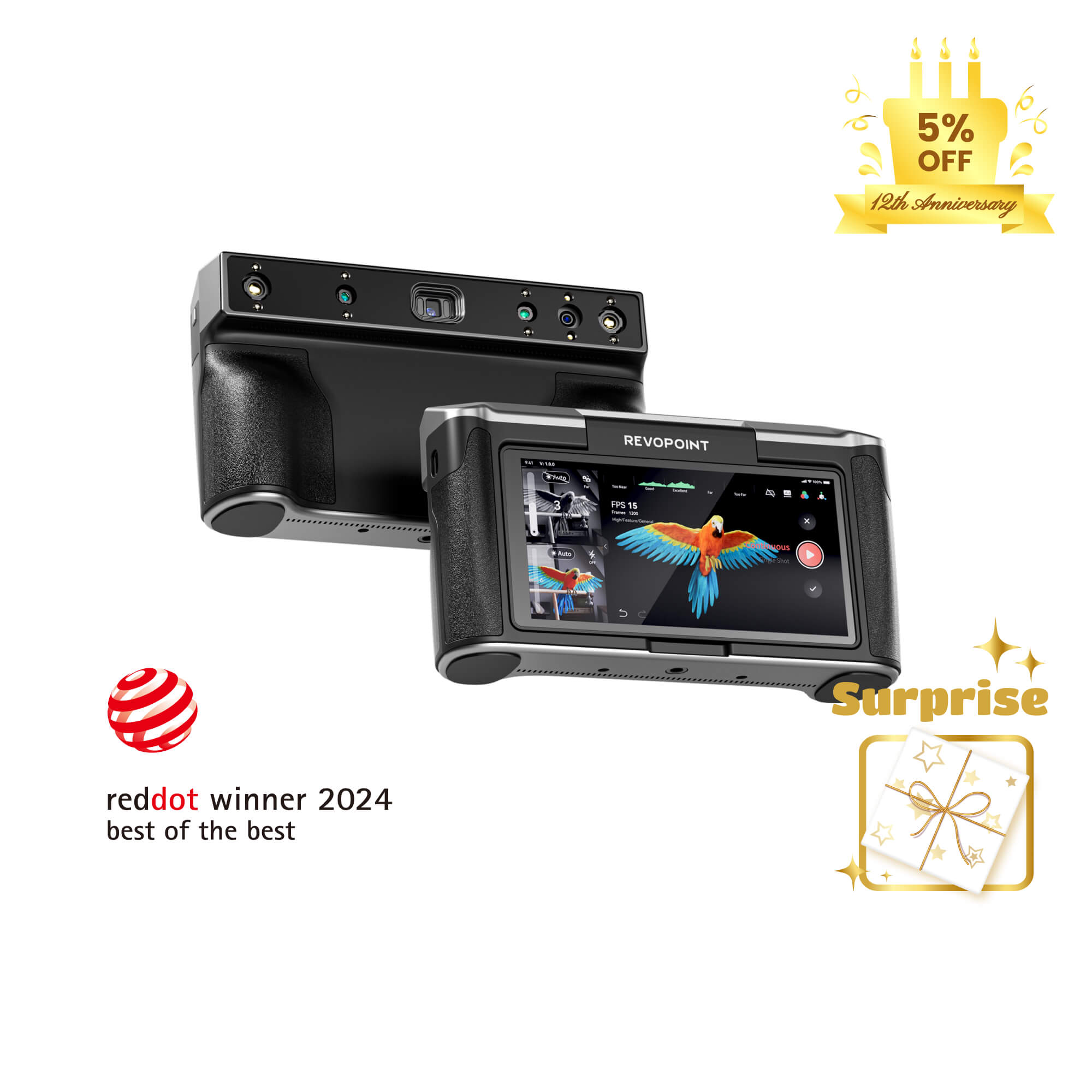 Revopoint MIRACO: Standalone 3D Scanner for Small to Large Objects Scanner