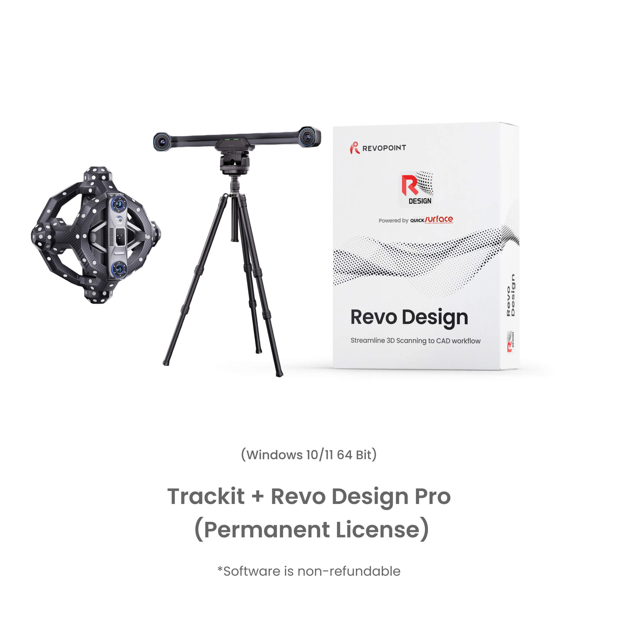 Revopoint Trackit: Optical Tracking 3D Scanner for Marker-free Scans