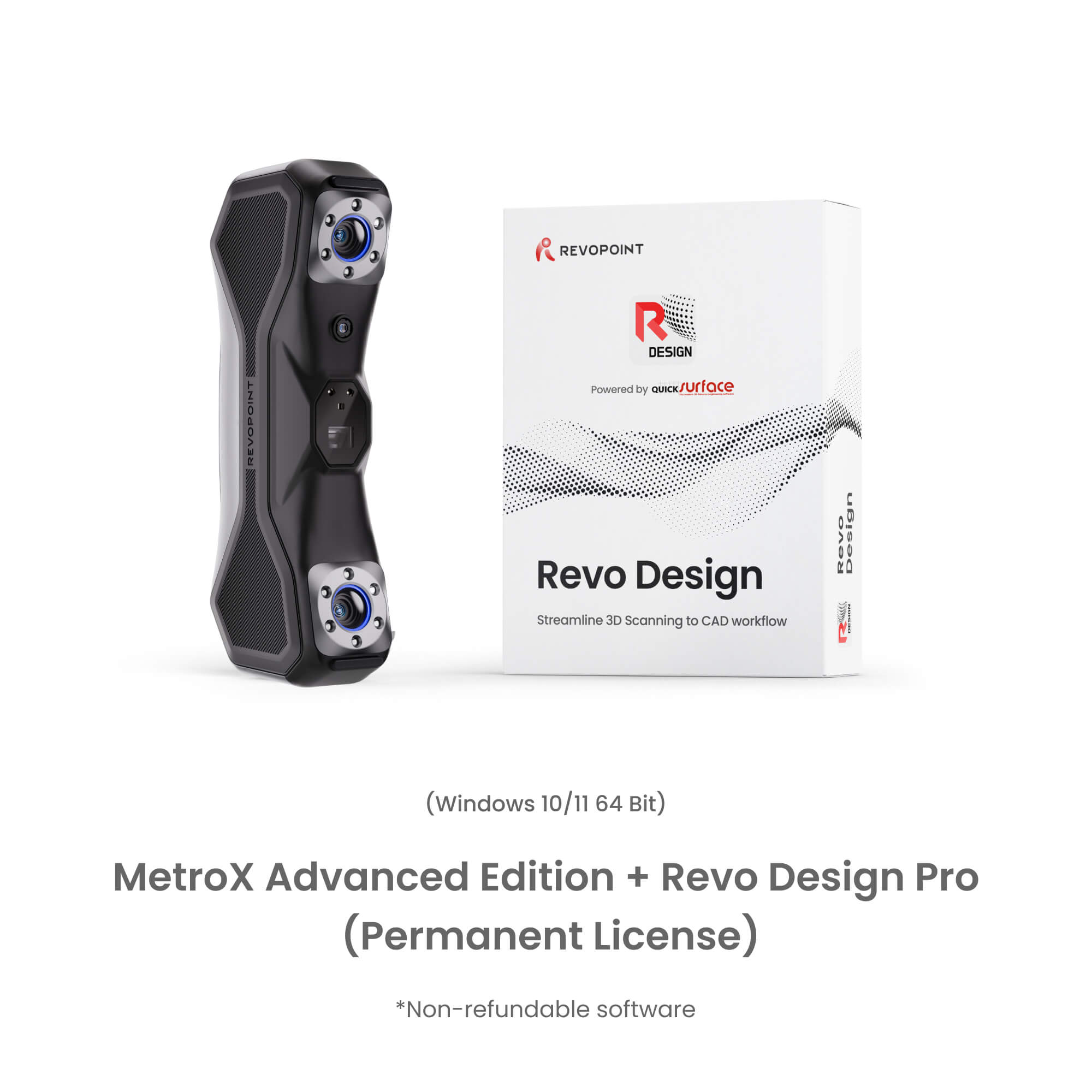 Revopoint MetroX: Blue Laser Line and Full-field Structured Light 3D Scanner