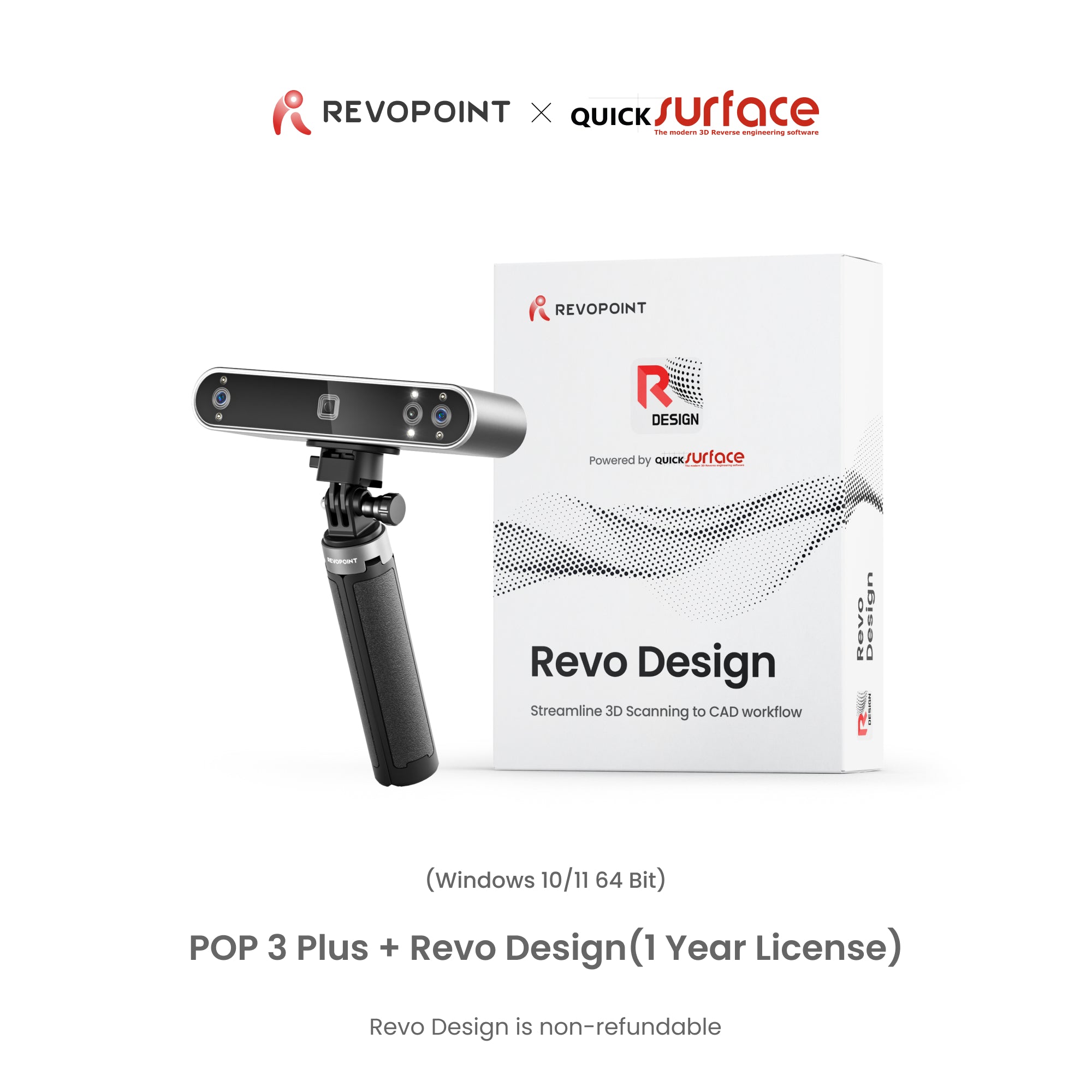 POP 3 Plus: The Handheld 3D Scanner with Color Scans - Revopoint