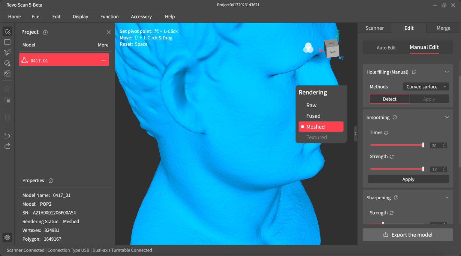 Adjusting Your Revopoint 3D Scanners’ Exposure
