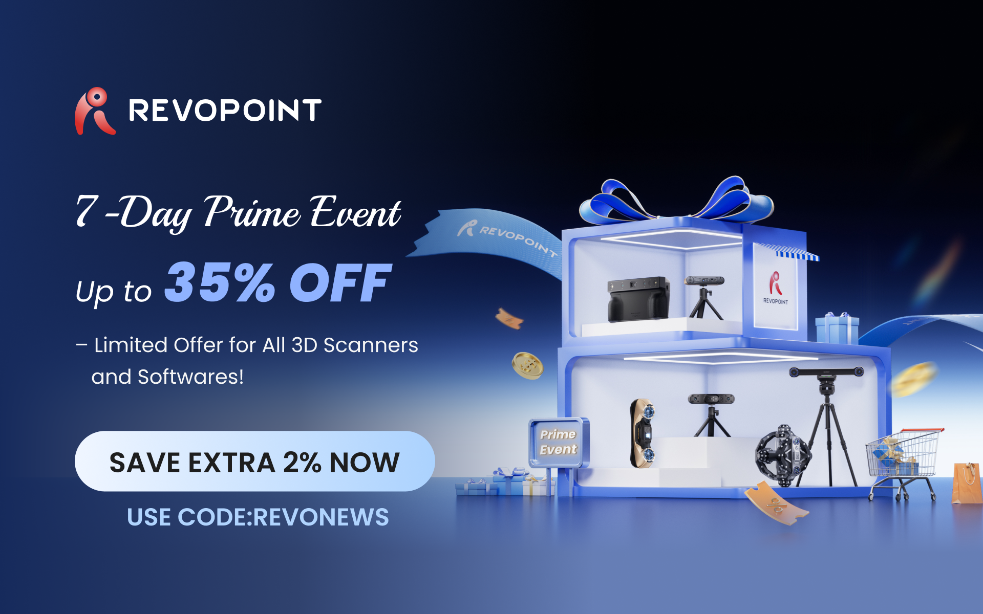 Revopoint Prime Event mit POP 4 Scanner