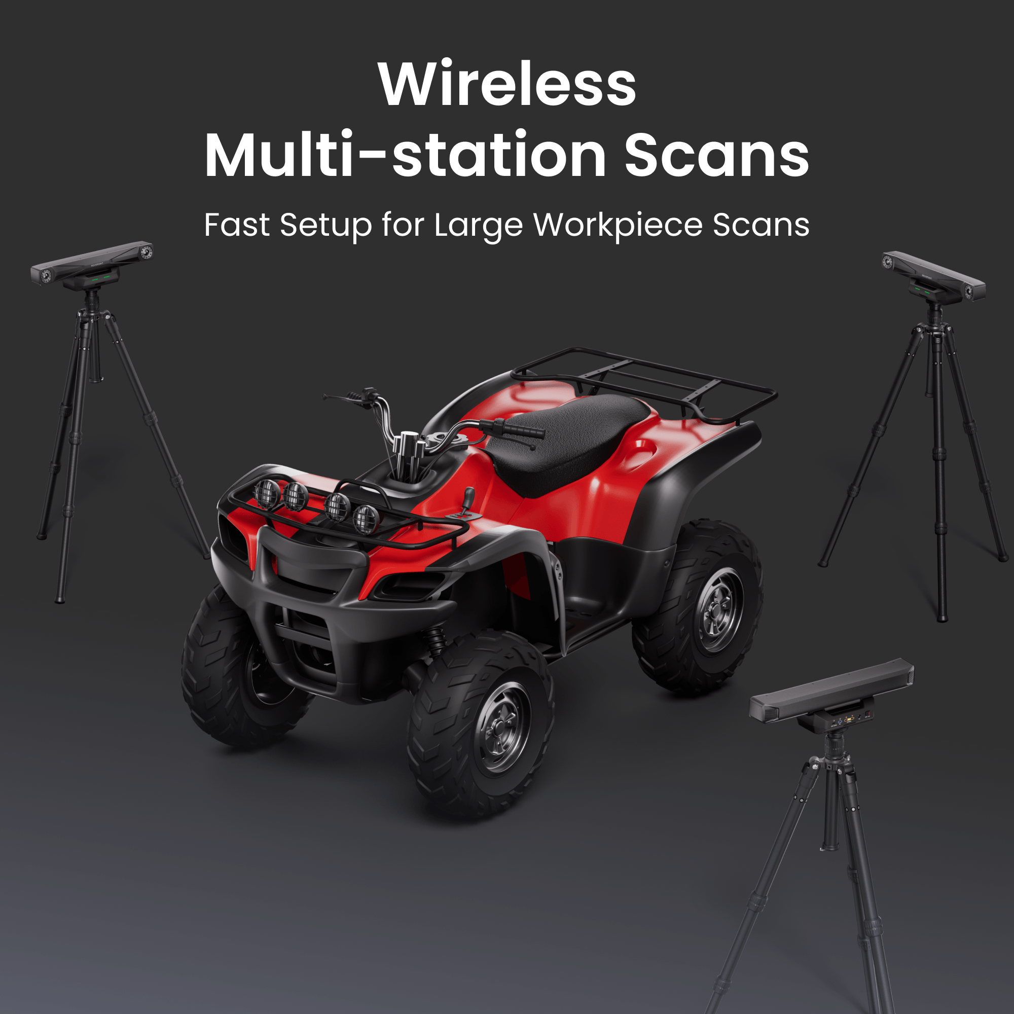Revopoint Trackit SR: Wireless Optical Tracking 3D Scanner for Marker-free Scans