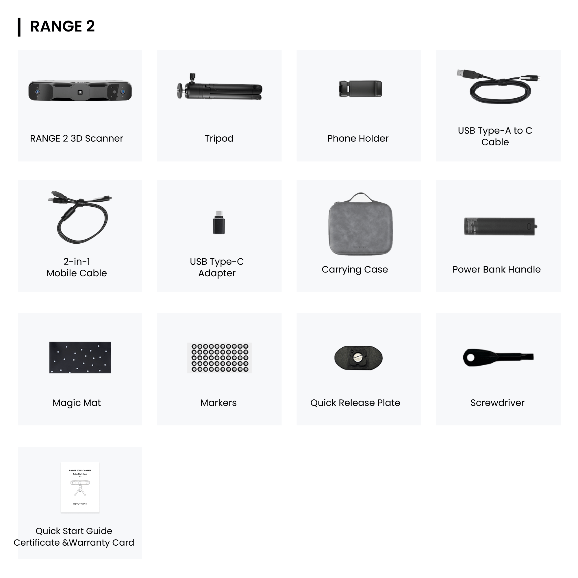 RANGE 2 3D Scanner Package