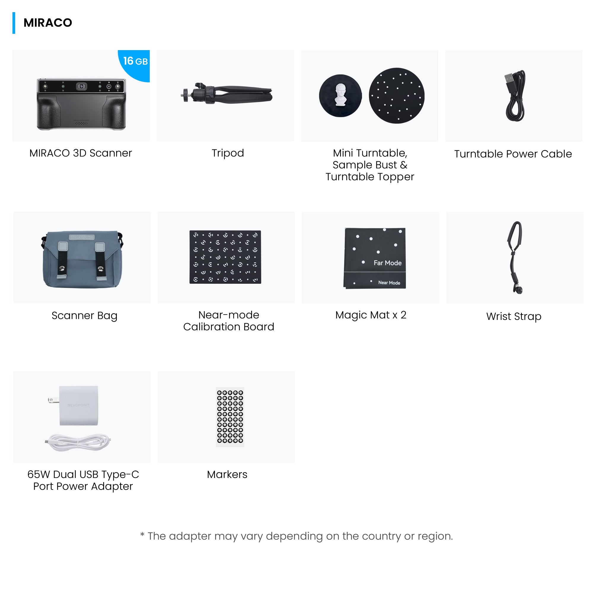 MIRACO 3D Scanner Package - MIRACO 16 GB