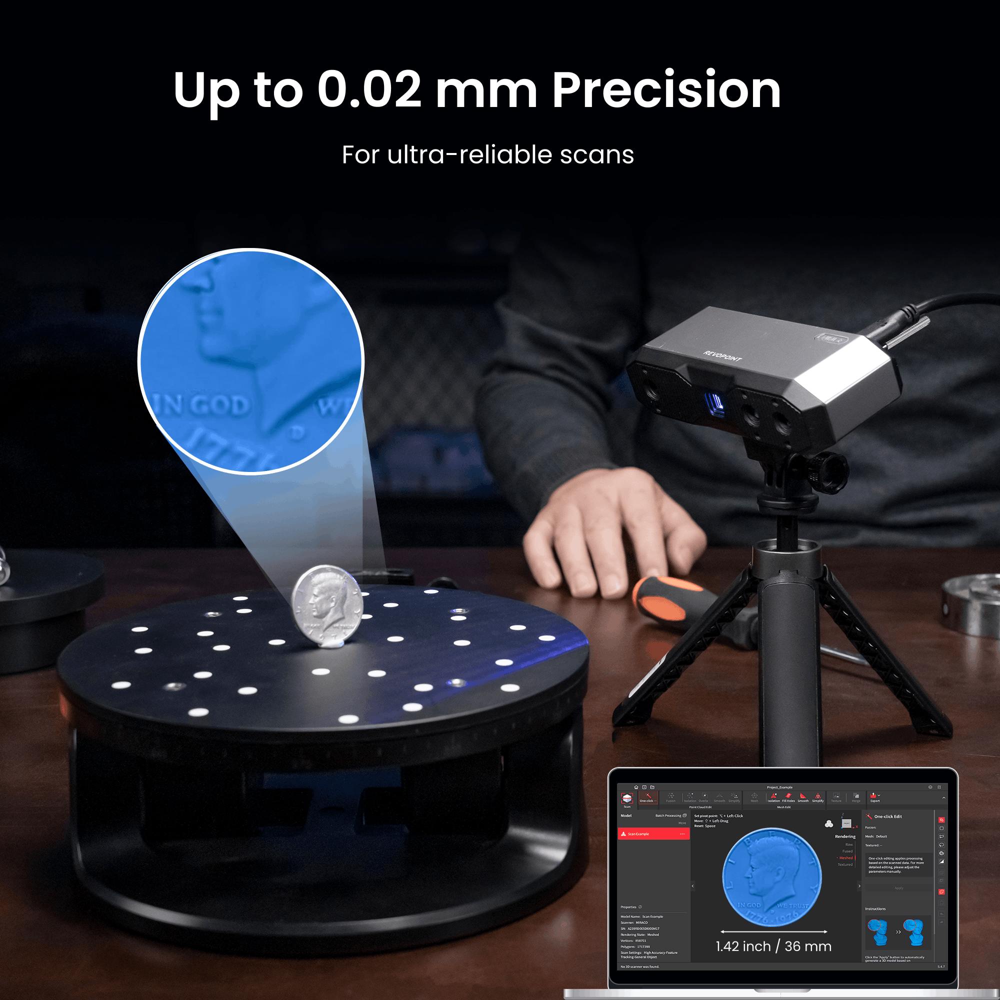 Revopoint MINI 2: Blue Light High-Precision 3D Scanner