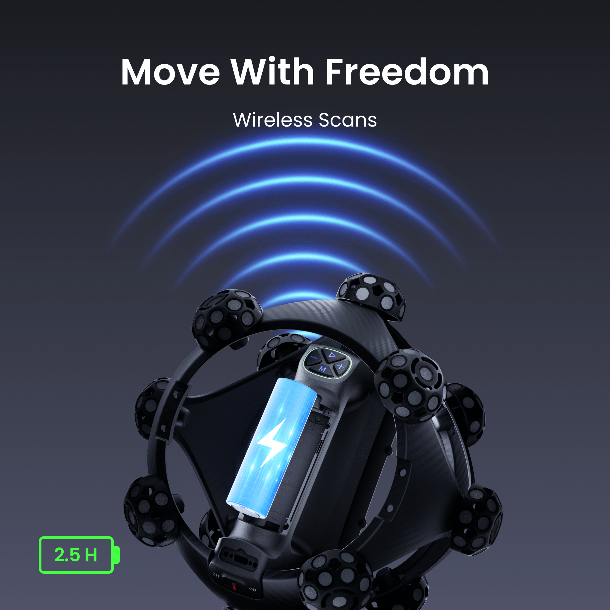 Revopoint Trackit SR: Wireless Optical Tracking 3D Scanner for Marker-free Scans