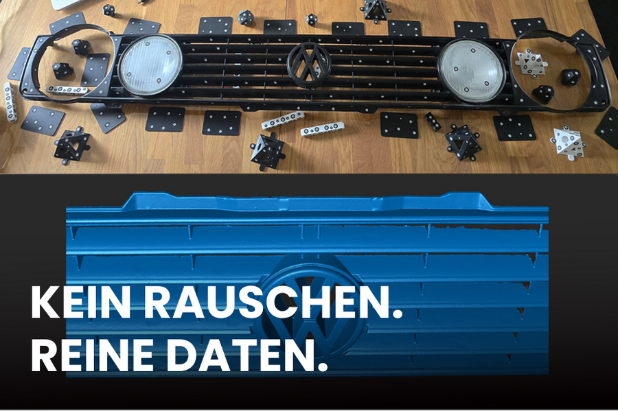 Makelloses Scannen dunkler Oberflächen und dünner Netze