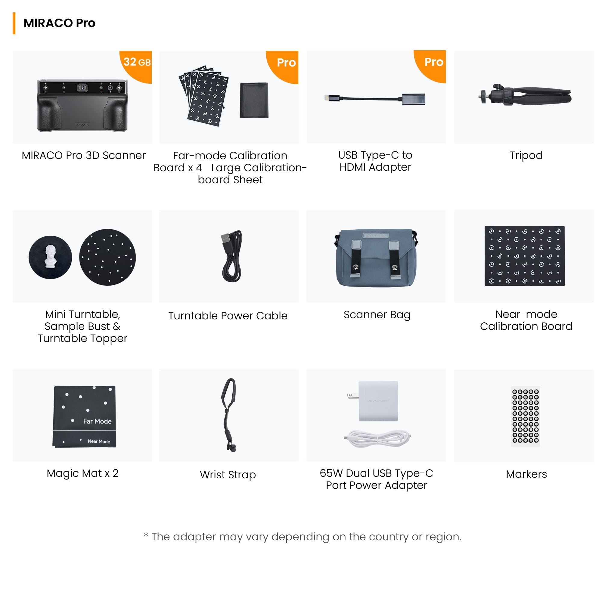 MIRACO 3D Scanner Package - MIRACO Pro 32 GB