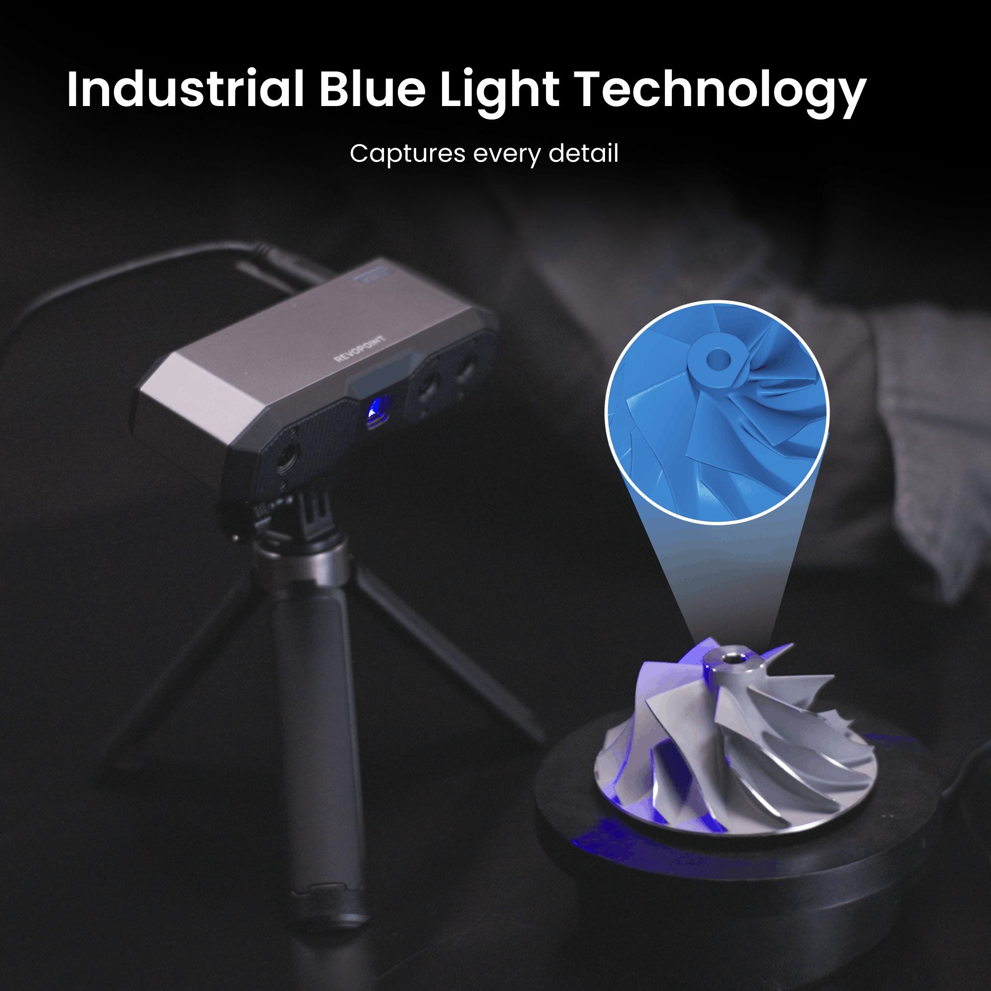 MINI 2 3D Scanner: Blue Light丨Precision 0.02mm