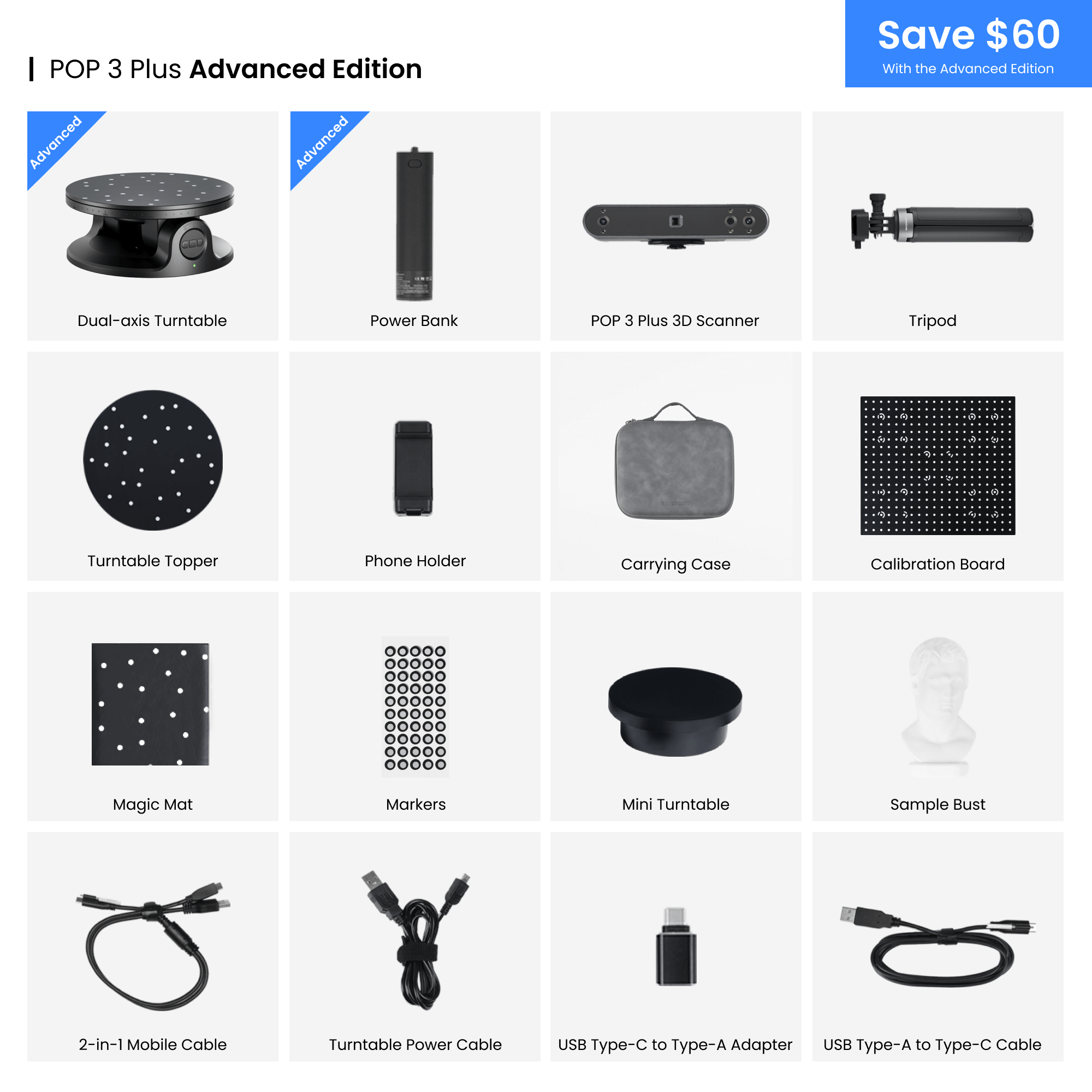 POP 3 Plus 3D Scanner Advanced Edition