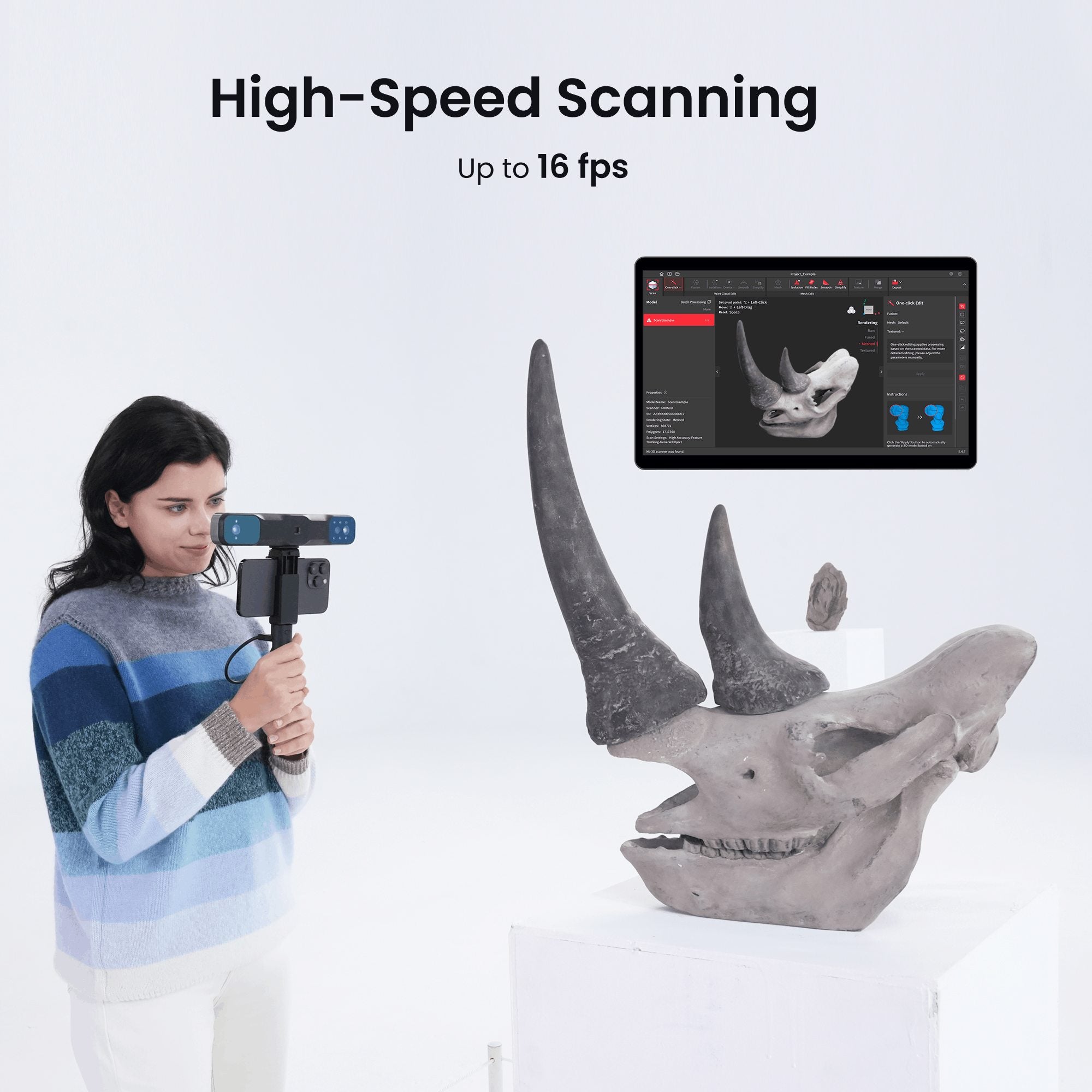 RANGE 2 Scanner 3D: Scan 3D de Grands Objets Rapide et Puissant