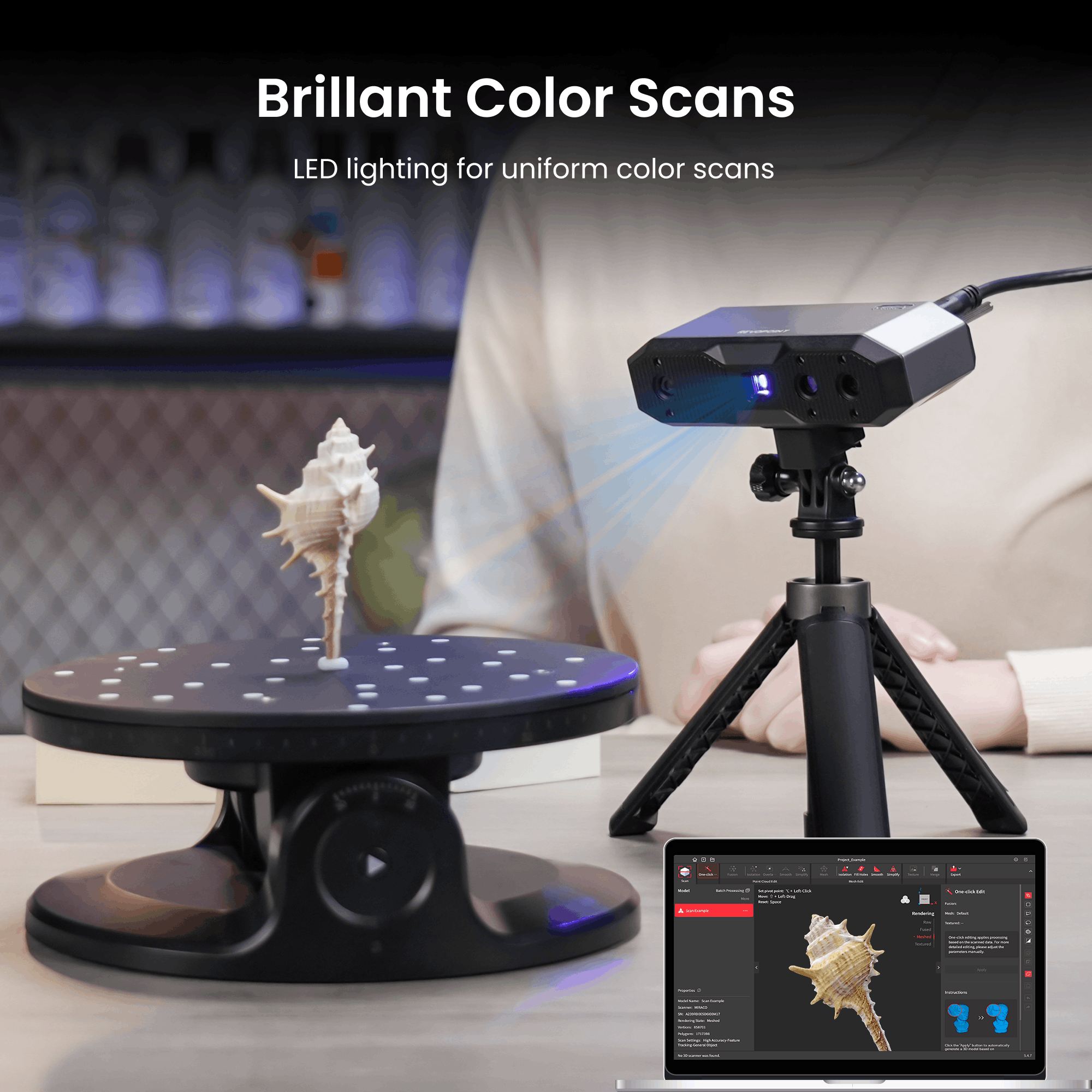 MINI 2 3D Scanner: Blue Light丨Precision 0.02mm