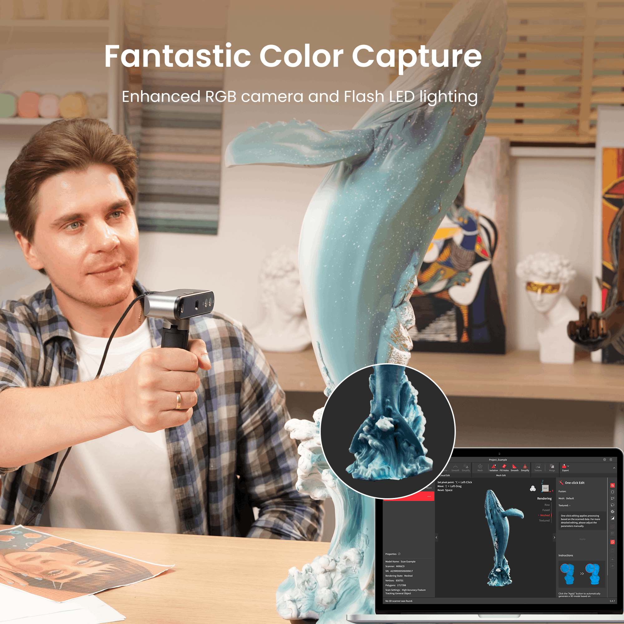 Revopoint INSPIRE: User-friendly Cost-effective 3D Scanner for 3D Printing