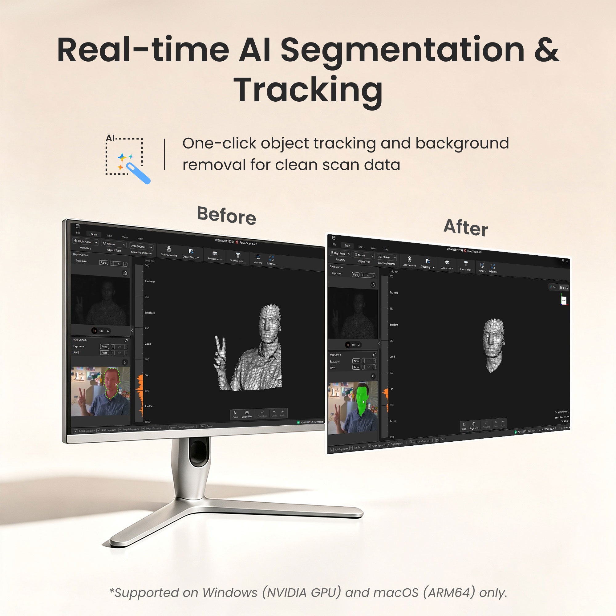 Revopoint INSPIRE 2: Wireless Infrared Laser and Structured Light 3D Scanner