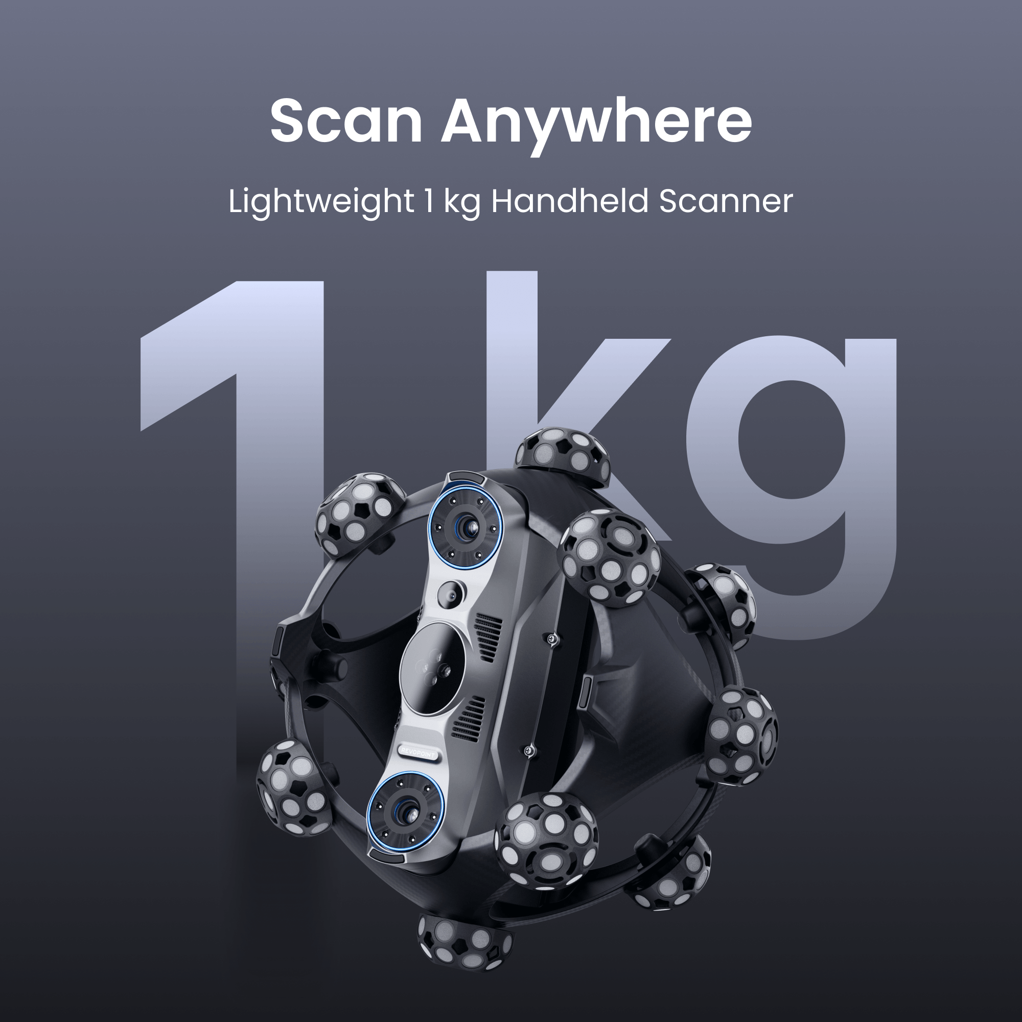 Revopoint Trackit SR: Wireless Optical Tracking 3D Scanner for Marker-free Scans