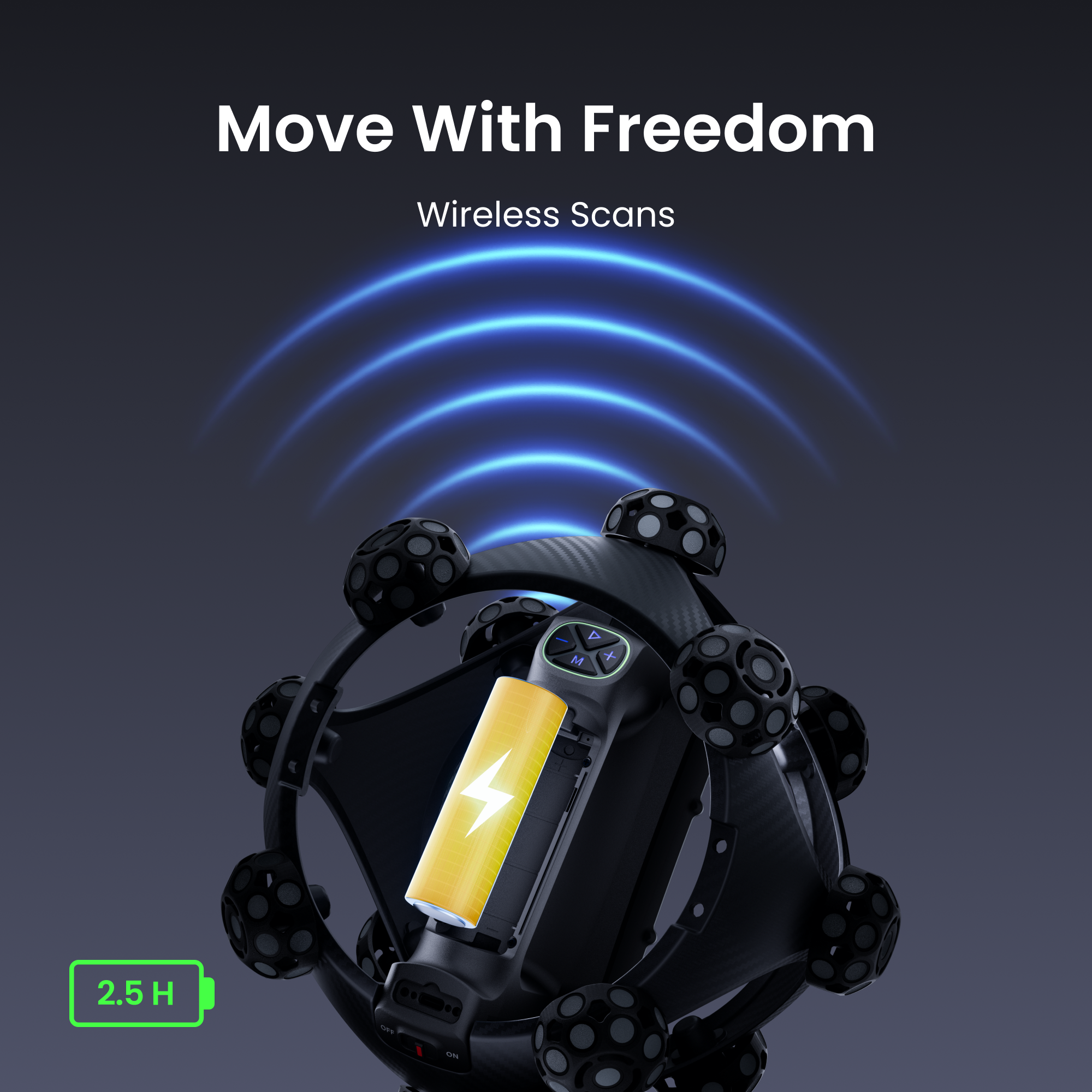 Revopoint Trackit SR: Wireless Optical Tracking 3D Scanner for Marker-free Scans