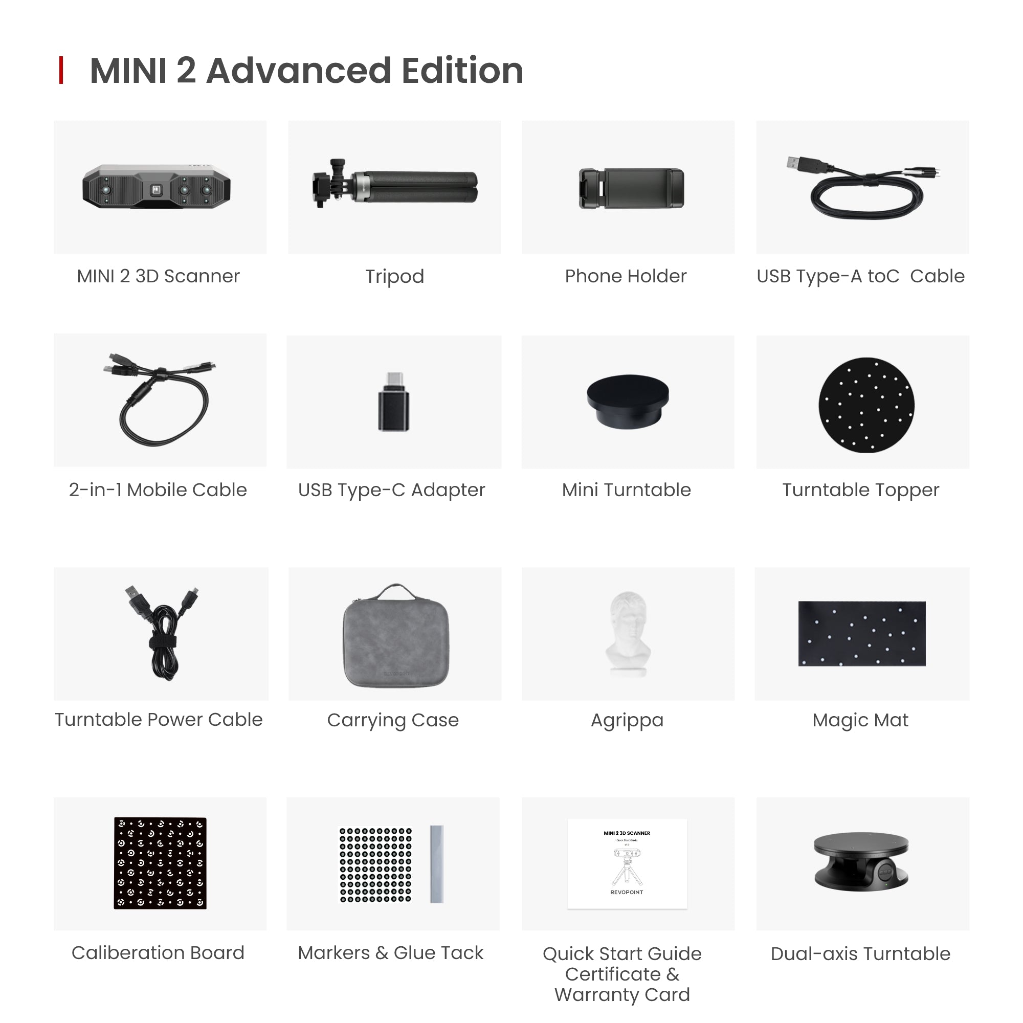 MINI 2 3D Scanner: Blue Light丨Precision 0.02mm