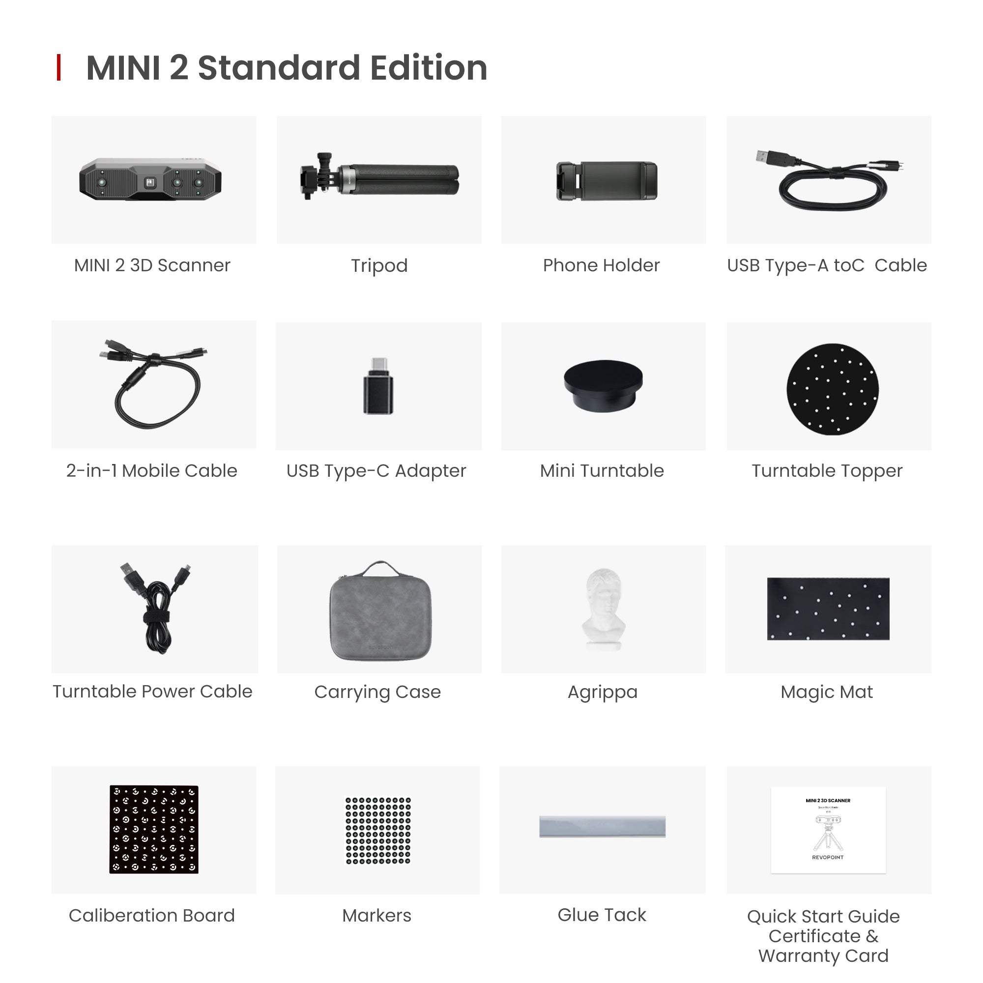 MINI 2 3D Scanner: Blue Light丨Precision 0.02mm