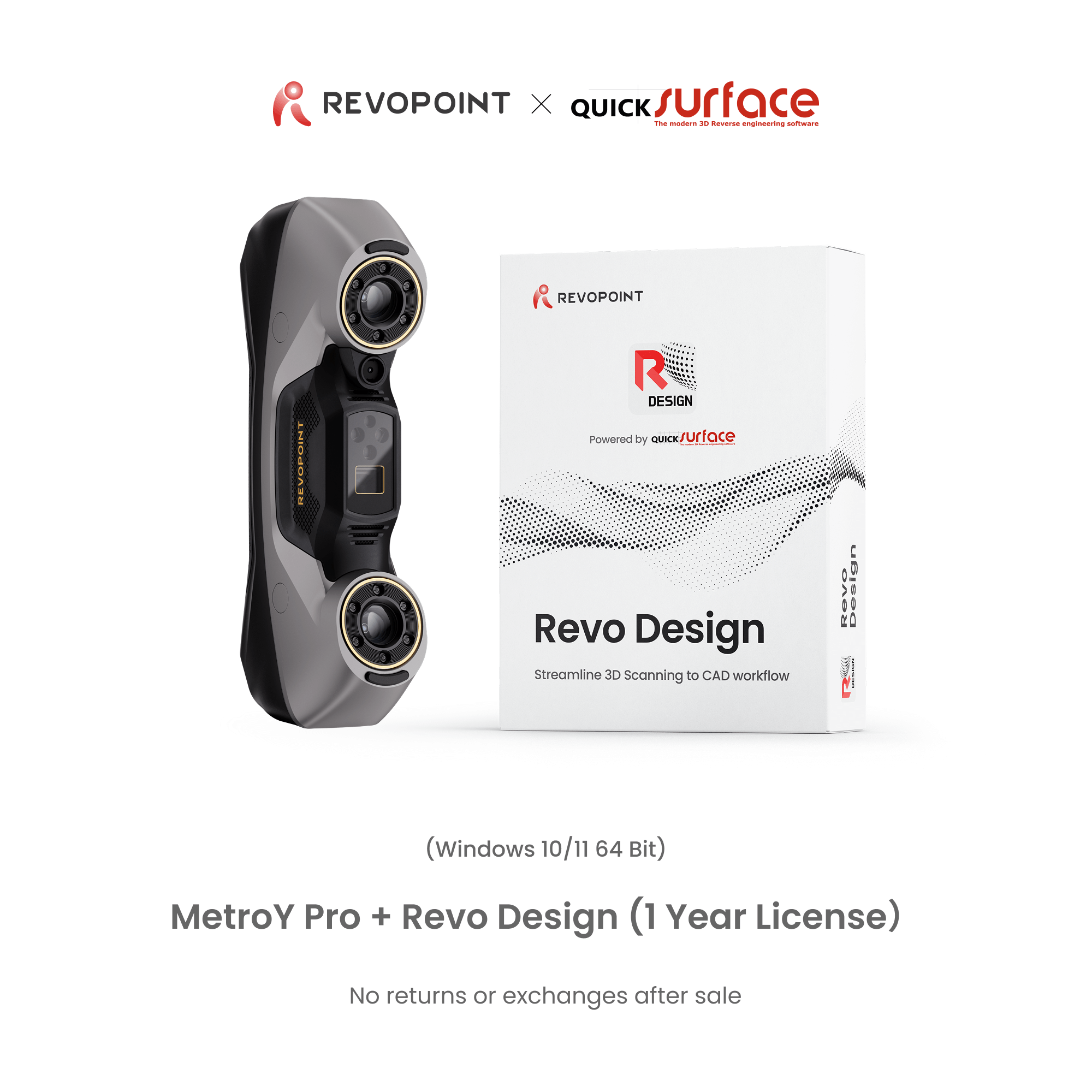 Revopoint MetroY & MetroY Pro : Scanners 3D laser bleu sans fil pour petites et moyennes pièces