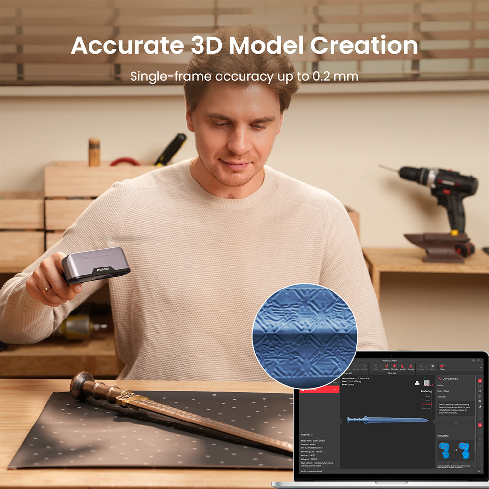 Revopoint INSPIRE: User-friendly Cost-effective 3D Scanner for 3D Printing