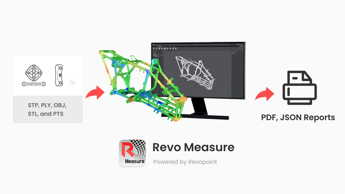 Revo Measure - formats d'import, analyse 3D, export de rapports